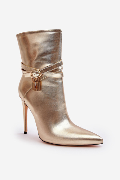 Women's Heels with Straps Gold Casulle