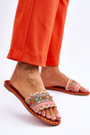 Women's Embellished Slippers Orange Bellisa