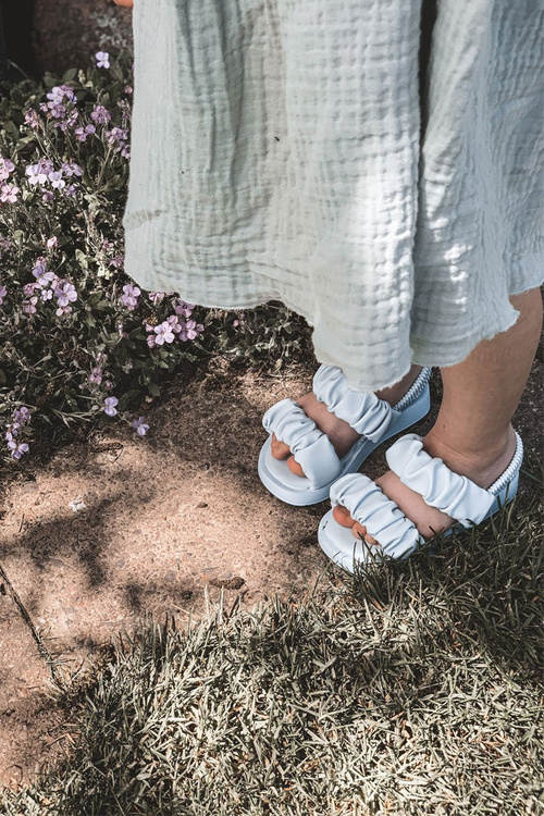 Children's Sandals With Drawstring Blue Sweetness