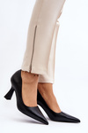 Classic Pointed Toe High Heels Black Delimena