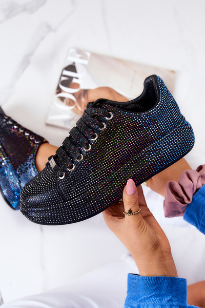 Sneakersy Buty Sportowe Dżety Czarne GOE JJ2N4050