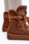 Women's Snow Boots with Lacing D.Franklin DFSH370006 Brown