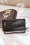 Large Women's Wallet With Embossing Eco Leather Black Martiel