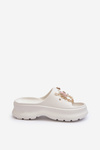 Women's Foam Flip Flops with White Decorations Afariana