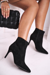 Women's Boots On Heel Black Beneco