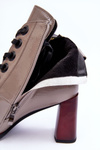 Lace-up Heeled Boots SBarski MR870-15 Dark Beige