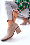 Heeled Leather Boots Laura Messi Beige 2344