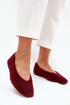 Women's Ballerinas With Sheepskin Bordeaux Zimira