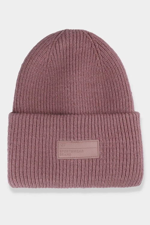 Women's Winter Hat with 4F Logo 4FAW23ACAPF295-53S Pink