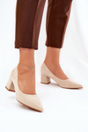 Women's Pumps With Pointed Toes On Heel Beige Merinette