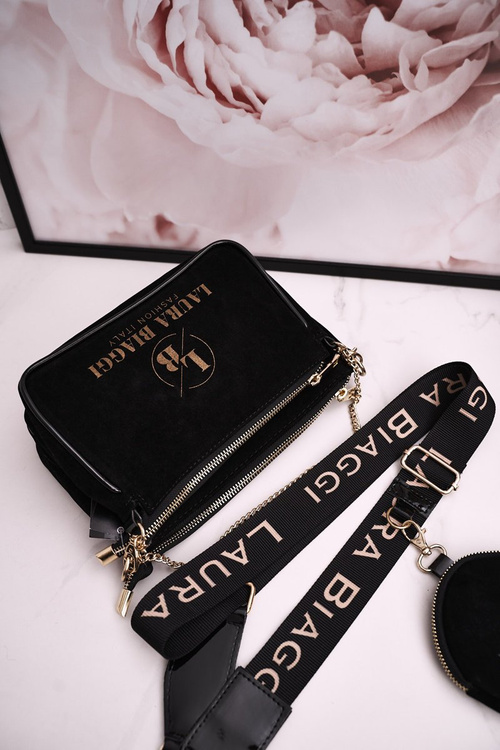 Women's Clutch Handbag With Round Purse LAURA BIAGGI Black