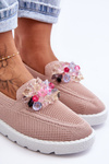 Women's Slip-on Tennis Sneakers with Decoration Pink Taylor