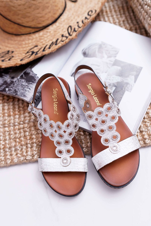 Women's Flat Sandals Sergio Leone SK012 White Livian