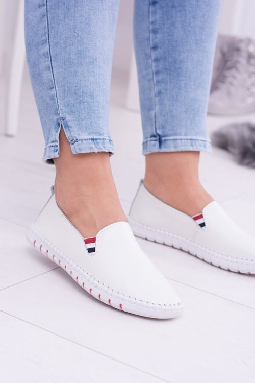 Women's White Leather Bellara Tennis Shoes