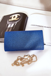 Elegant Clutch Bag With Glitter Blue Remiala