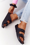 Women's Rubber Slippers Black Stacy