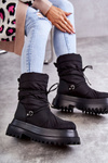 Women's Snow Boots On The Platform Black Lilou 