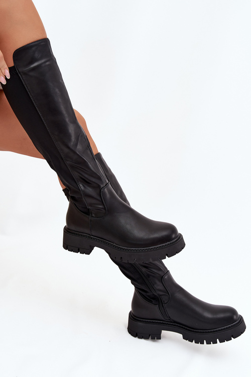 Insulated Women's Boots with Zipper Black Harlina