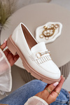 Women's Moccasins With Decoration Eco Leather White Tialorae
