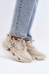 Sneakersy Damskie Beżowe GOE NN2N4041
