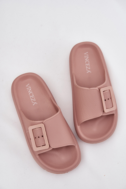 Women's Foam Slippers With Buckle Vinceza 75207 Dirty Pink