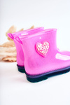 Children's Brocade Galoshes Fuchsia Rain
