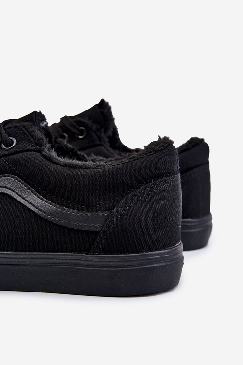 Men's Textile Warm Sneakers Black Harry