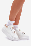 Women's sneakers with rings white Bralinea