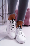 Women's Sneakers White Black Strap Nigrid