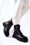 Zip-up boots with tie Black Elissmo