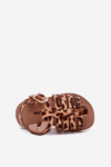 Girls' Children's Sandals Made Of Eco Leather Leopard Mariana
