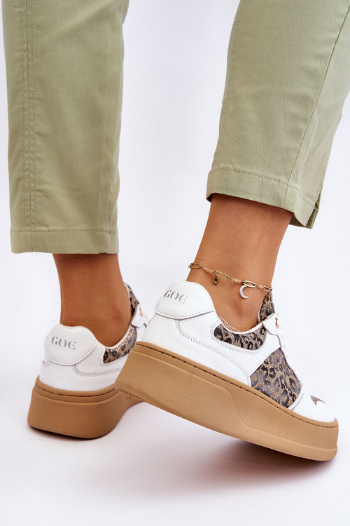 Women's Comfortable Sports Shoes GOE LL2N4052 White-Beige