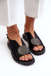 Women's Sandals With Decoration S.Barski KV-2775-49 Black
