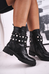 Women's Insulated Boots With Pearls Black Mishigan