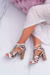 Women's Stiletto Sandals Elegant with Straps Beige Villey