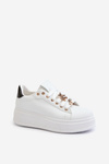 Women's platform sneakers with white embellishments Herbisa