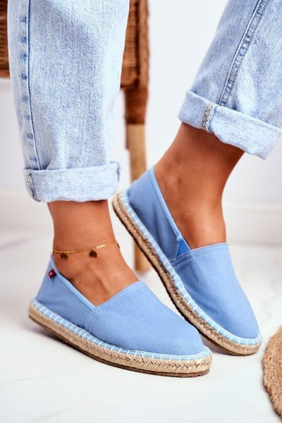 Espadryle Pleciona Podeszwa Big Star Niebieskie DD274A153