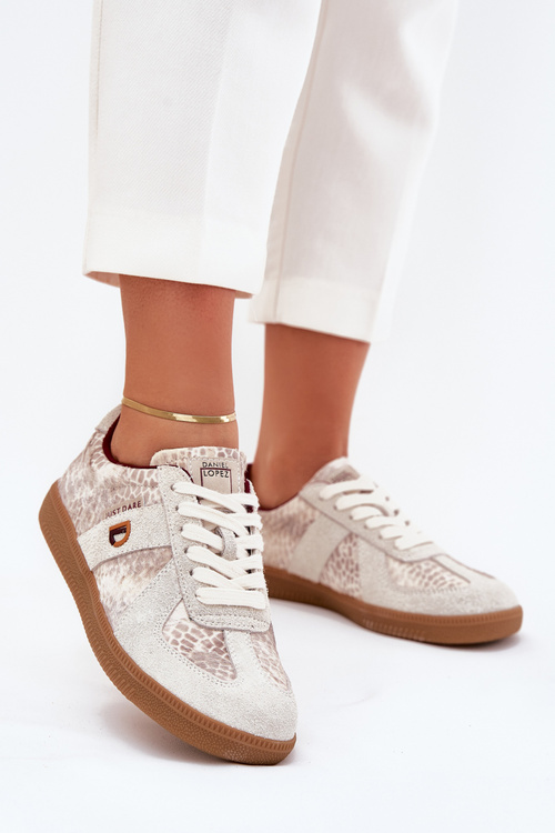 Ladies Sneakers Daniel Lopez Just Dare SS2D4032 Animal Pattern Beige