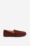 Women's Loafers From Eco Suede Flat Brown Miryelle