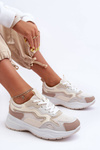 Women's Sport Sneakers Platform Beige Lomare