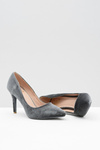 Lu Boo Women's Stilettos Grey Velvet