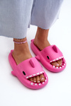 Women's Lightweight Foam Flip Flops with Shark Motif Fuchsia Kasila