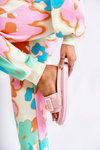 Women's Leather Slippers With A Buckle Pink Devia
