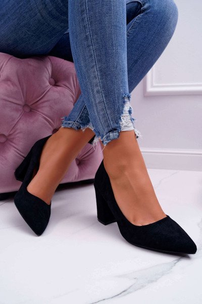 Women's Stiletto High Boots Suede Black Femmini