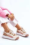 Women's Suede Platform Sneakers Beige-brown Rohan