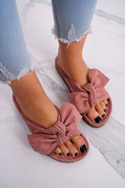 Flip Flops On Cork Sole Dark Pink Wendy