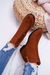 Camel Tema Women's Camel Suede Stiletto Booties