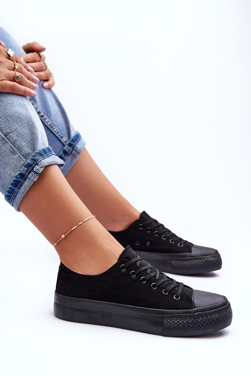 Low Classic Sneakers on Platform Black Jazlyn