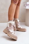 Boots With Fur Shearling Beige Merilana