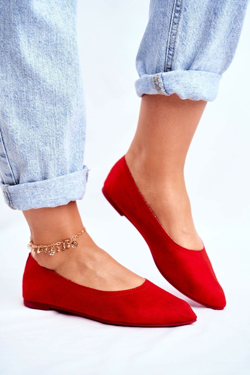 Women’s Ballerinas Eco-Suede Red Bellissima